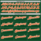 Custom Green Orange-White Fluid Paint Splash Performance Polo Shirt photo 4