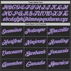 Custom Black Gray-Purple Lightning Geometric Performance Polo Shirt photo 4