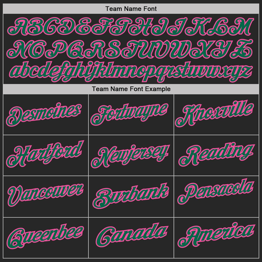 Custom Black Kelly Green Gray-Pink Lightning Geometric Performance Polo Shirt photo 4