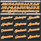 Custom Black Bay Orange Gray-White Lightning Geometric Performance Polo Shirt photo 4