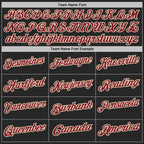Custom Black Crimson Gray-Cream Lightning Geometric Performance Polo Shirt photo 4