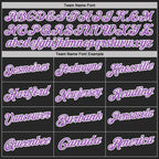 Custom Black Medium Purple Gray-White Lightning Geometric Performance Polo Shirt photo 4