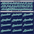 Custom Navy Teal Gray-White Lightning Geometric Performance Polo Shirt photo 4