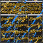 Custom Black Blue-Gold Esports Performance Polo Shirt photo 4