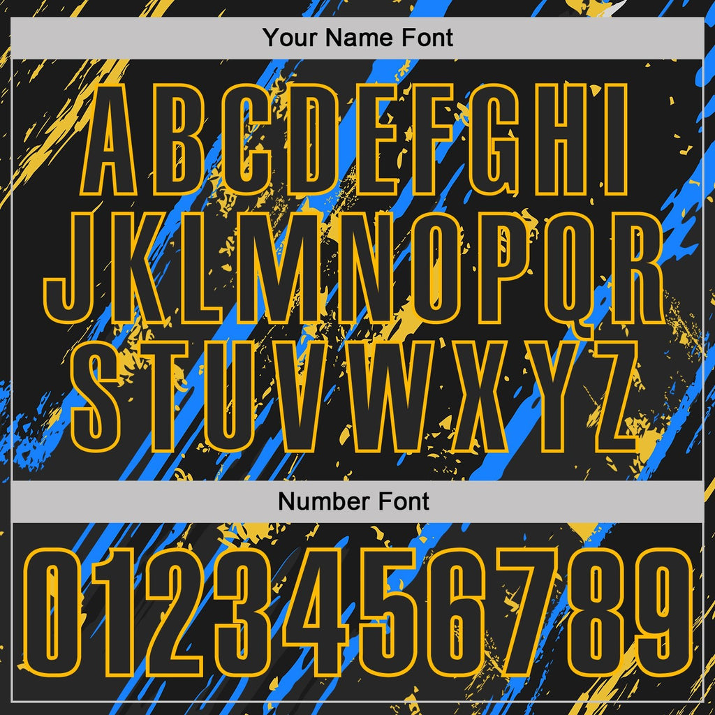 Custom Black Blue-Gold Esports Performance Polo Shirt photo 5