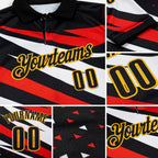 Custom Black White Red-Gold Esports Performance Polo Shirt detail