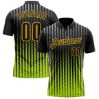 Custom Black Gray Neon Green-Gold Esports Performance Polo Shirt photo 1