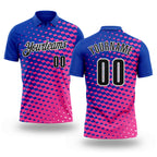 Custom Thunder Blue Black Pink-White Esports Performance Polo Shirt