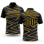 Custom Black-Yellow Esports Performance Polo Shirt