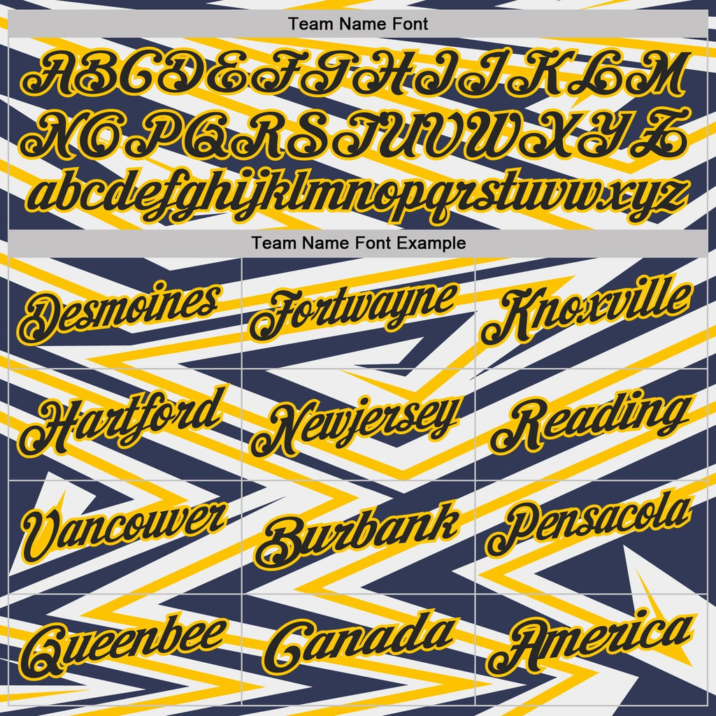 Custom White Black Yellow-Navy Esports Performance Polo Shirt photo 3