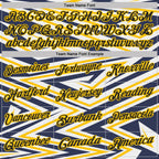 Custom White Black Yellow-Navy Esports Performance Polo Shirt photo 3