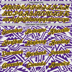 Custom White Black Purple-Yellow Esports Performance Polo Shirt photo 2