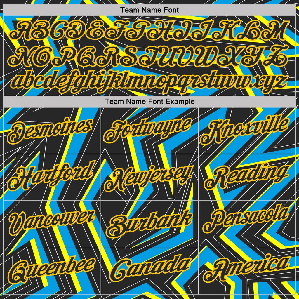 Custom Black Blue-Yellow Esports Performance Polo Shirt photo 4