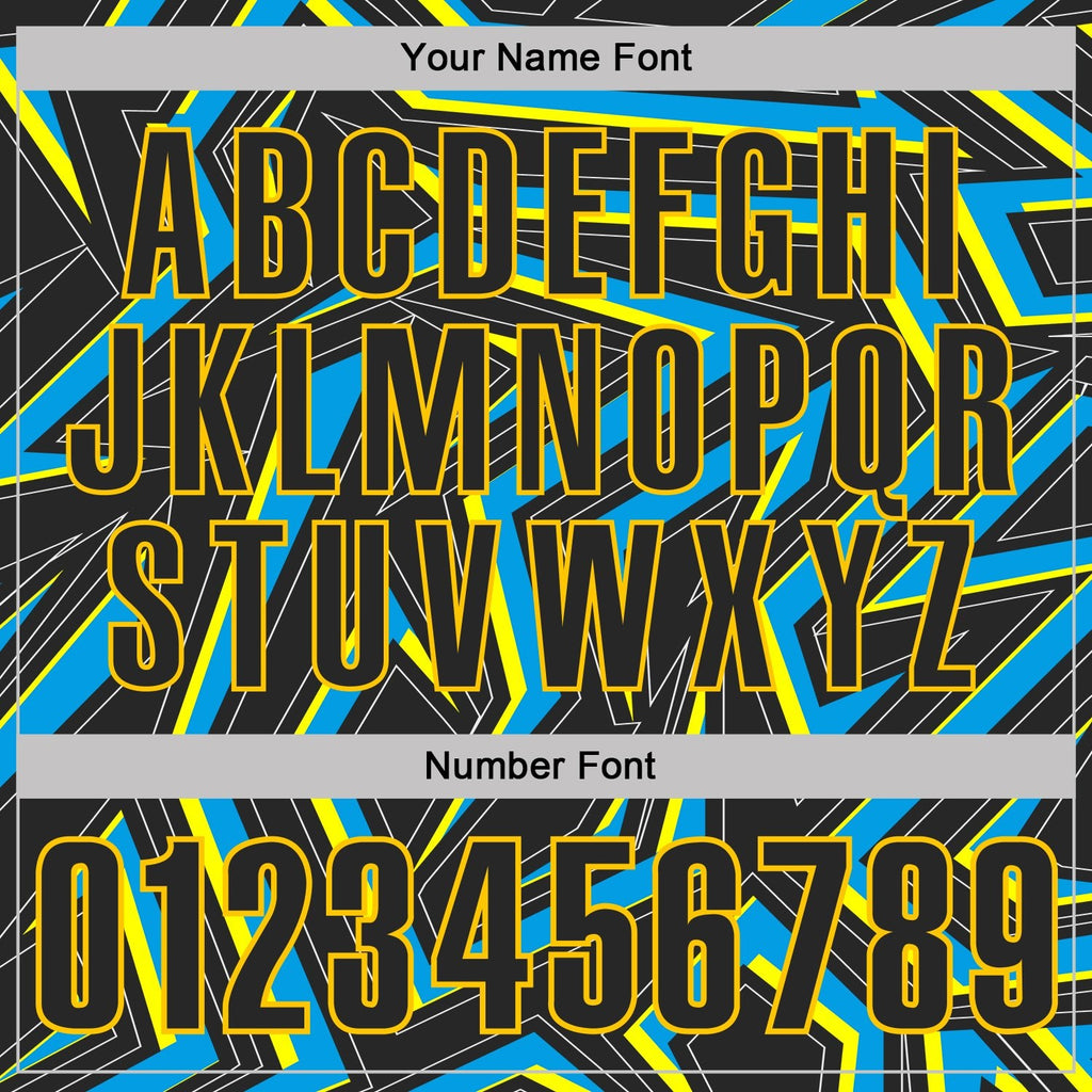 Custom Black Blue-Yellow Esports Performance Polo Shirt photo 5