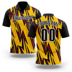 Custom Yellow Black Red-White Esports Performance Polo Shirt