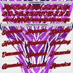 Custom White Black Purple-Fire Red Esports Performance Polo Shirt photo 3