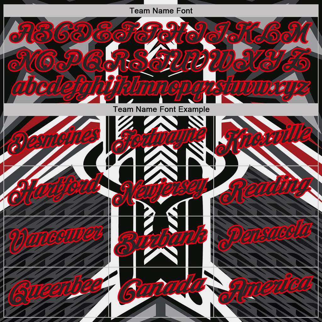 Custom White Black-Fire Red Esports Performance Polo Shirt photo 3