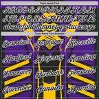 Custom Black Yellow Purple-White Esports Performance Polo Shirt photo 4