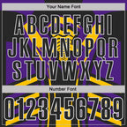 Custom Black Yellow Purple-White Esports Performance Polo Shirt photo 5