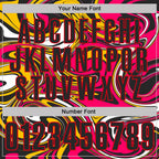 Custom Black Yellow Pink-Fire Red Esports Performance Polo Shirt photo 5
