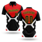 Custom Blue Black Red-Gold Esports Performance Polo Shirt