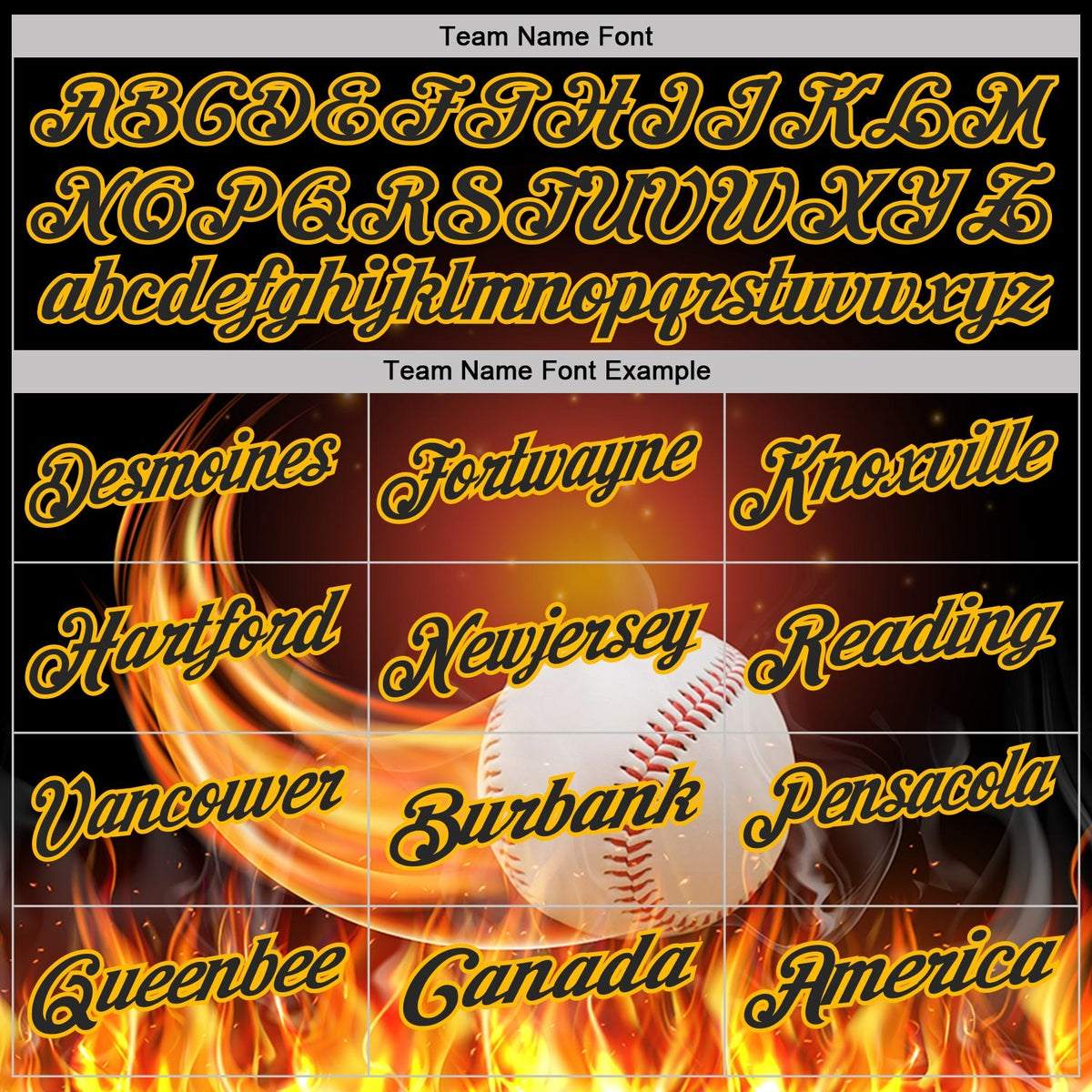 Custom Black-Gold Flame Baseball Fireball 3D Pattern Performance Polo Shirt photo 4