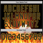 Custom Black-Gold Flame Baseball Fireball 3D Pattern Performance Polo Shirt photo 5