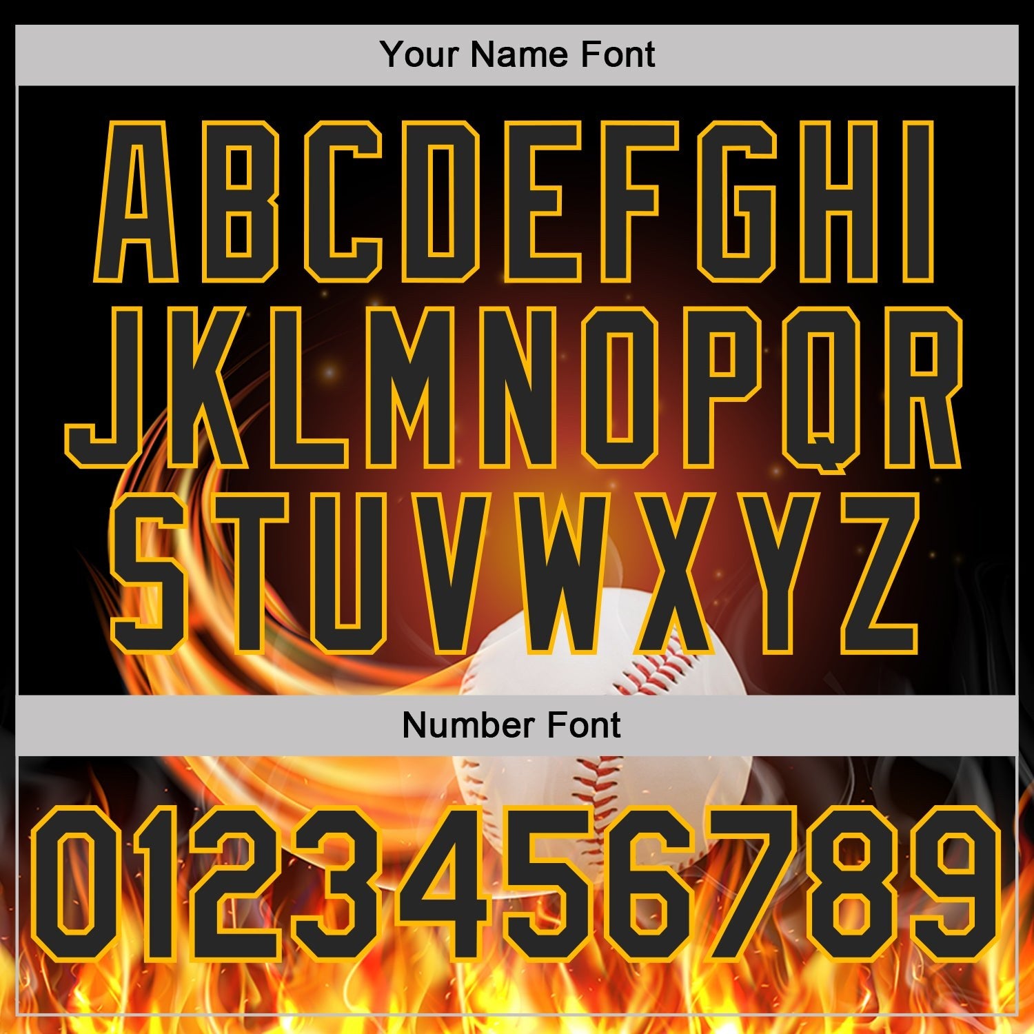 Custom Black-Gold Flame Baseball Fireball 3D Pattern Performance Polo Shirt photo 5