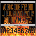 Custom Black-Bay Orange Flame Basketball Ball 3D Pattern Performance Polo Shirt photo 5