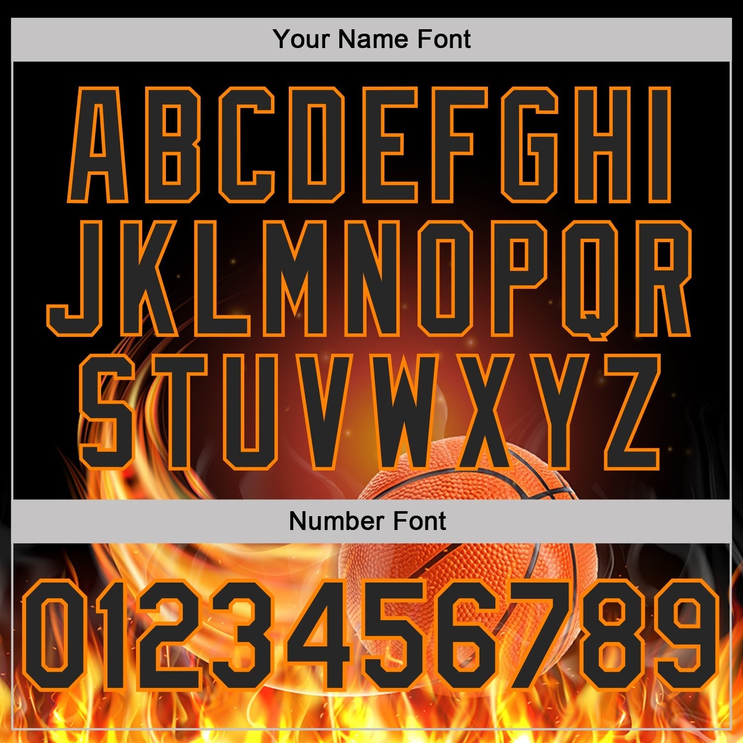 Custom Black-Bay Orange Flame Basketball Ball 3D Pattern Performance Polo Shirt photo 5