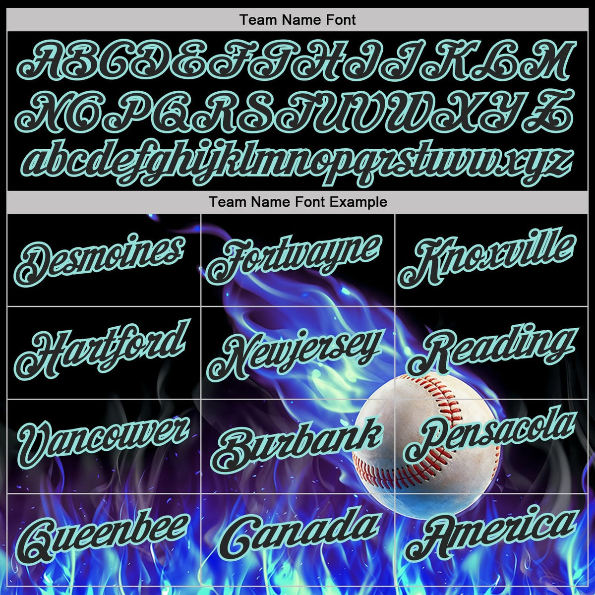 Custom Black-Ice Blue Flame Baseball Ball 3D Pattern Performance Polo Shirt photo 4