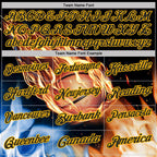 Custom Black Orange Blue-Gold Flame Basketball Ball 3D Pattern Performance Polo Shirt photo 3