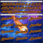 Custom Blue Black-Bay Orange Flame Lightning Golf Ball 3D Pattern Performance Polo Shirt photo 4