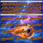 Custom Blue Black-Bay Orange Flame Lightning Soccer Ball 3D Pattern Performance Polo Shirt photo 4