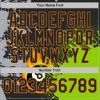 Custom Black Neon Green-Bay Orange Flame Billiards Snooker 8 Ball Pool Splatter Performance Polo Shirt photo 4