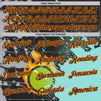 Custom Black Ice Blue-Bay Orange Flame Tennis Ball Splatter 3D Pattern Performance Polo Shirt photo 3