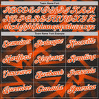 Custom Black Orange-White Abstract Geometric Performance Polo Shirt photo 4