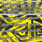 Custom Light Yellow Black-White Abstract Geometric Performance Polo Shirt photo 2