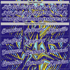 Custom Dark Purple Green Yellow-White Abstract Geometric Performance Polo Shirt photo 3