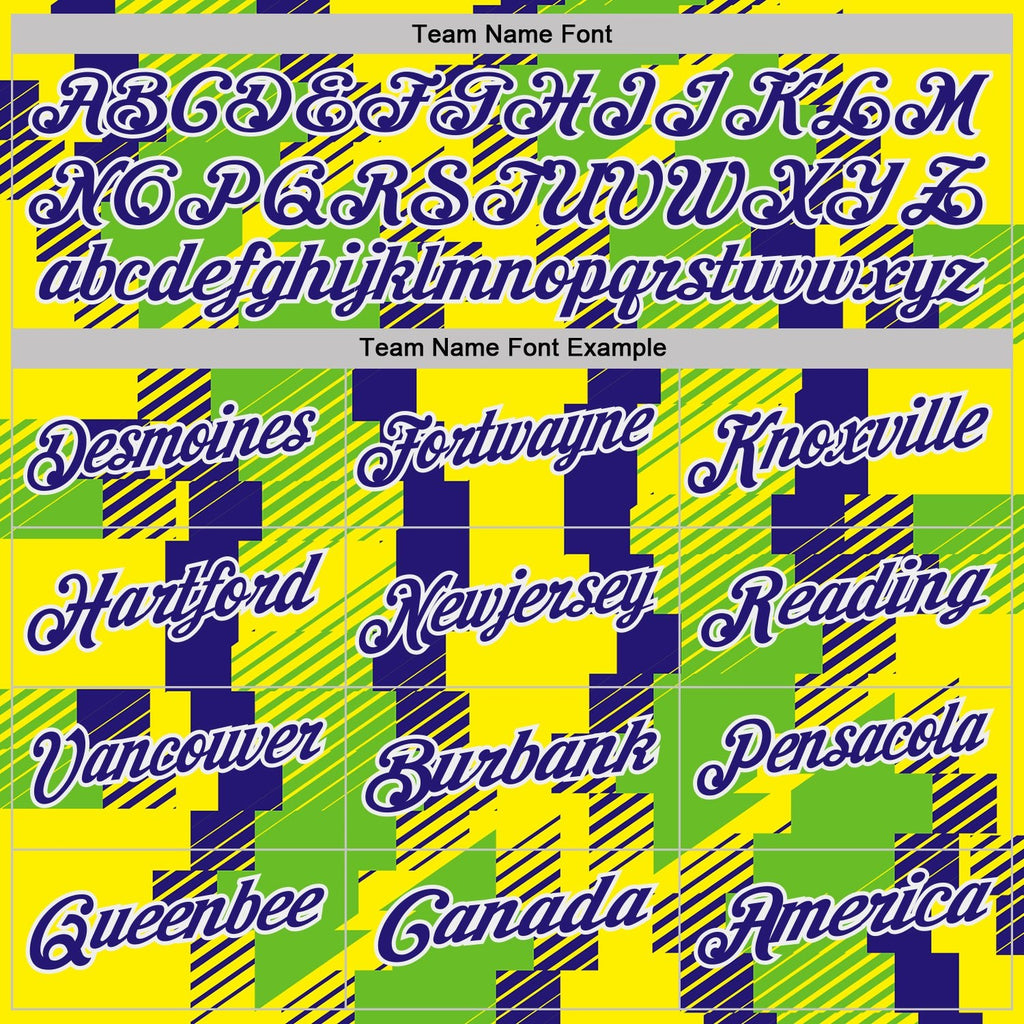 Custom Light Yellow Dark Purple Neon Green-White Abstract Geometric Performance Polo Shirt photo 3