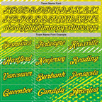 Custom Light Yellow Aurora Green-Black Gradient Geometric Grid & Stripe Performance Polo Shirt photo 2