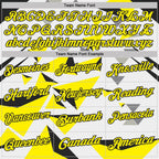 Custom White Light Yellow-Black Geometric Triangle Performance Polo Shirt photo 3