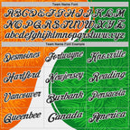Custom Orange Black Green-White Abstract Geometric Performance Polo Shirt photo 3
