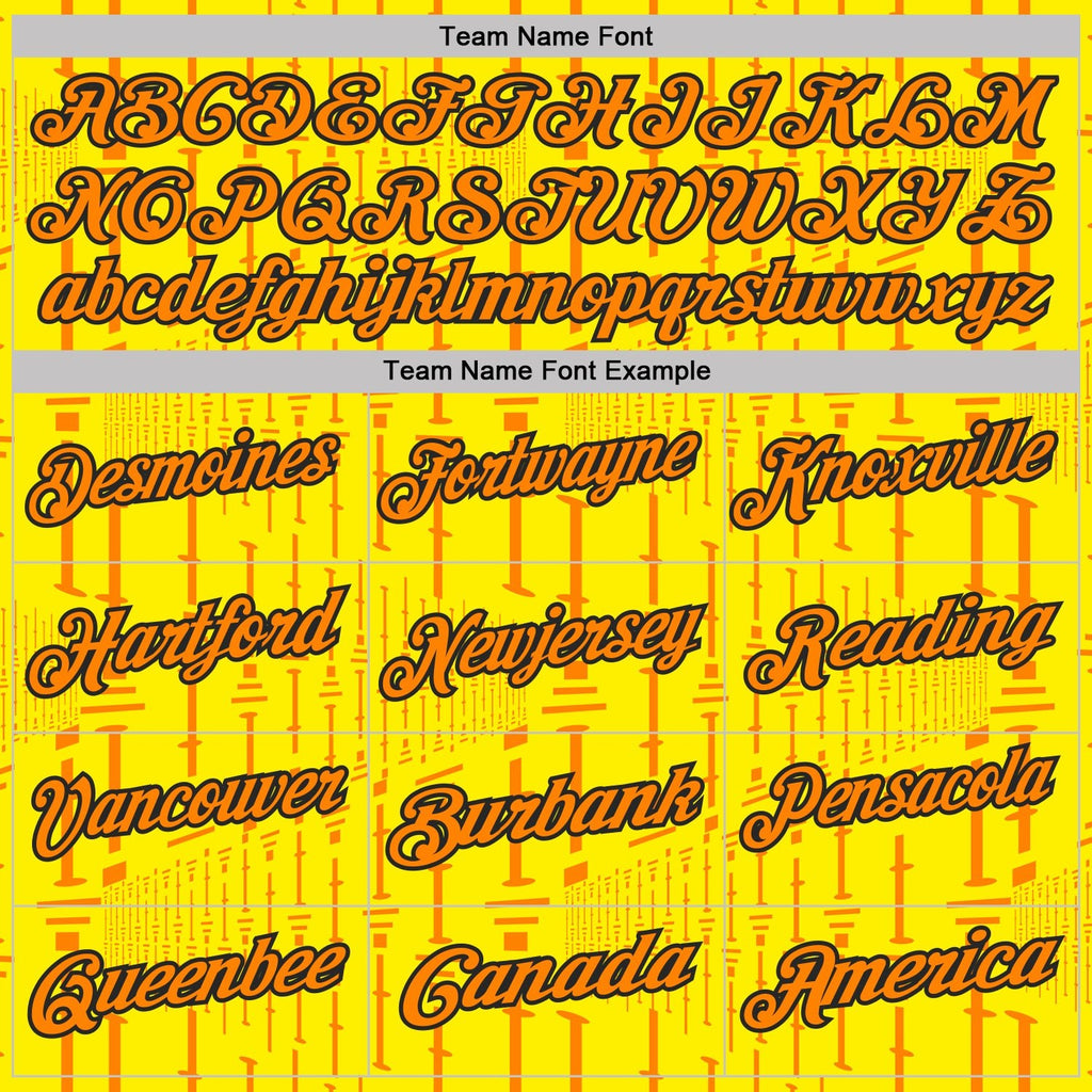 Custom Light Yellow Bay Orange-Black Geometric Line Performance Polo Shirt photo 2