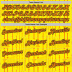 Custom Light Yellow Bay Orange-Black Geometric Line Performance Polo Shirt photo 2