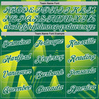 Custom Kelly Green Neon Yellow-White Gradient Geometric Performance Polo Shirt photo 4