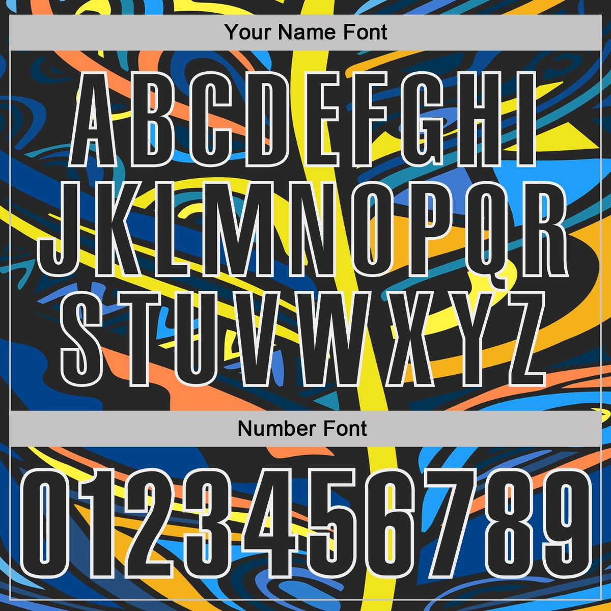 Custom Black Yellow Blue Orange-White Abstract Geometric Graffiti Performance Polo Shirt photo 4