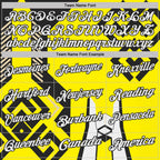 Custom Light Yellow White-Black Tribal Geometric Performance Polo Shirt photo 3