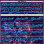 Custom Purple Dark Purple-Aqua Darts Owl Fire Dartboard Performance Polo Shirt photo 4