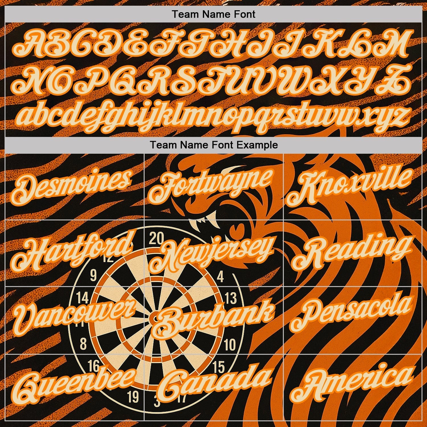 Custom Black Cream Orange-Bay Orange Darts Tiger Dartboard Performance Polo Shirt photo 3